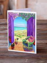Load image into Gallery viewer, Pug Let's go Outside  Greeting Cards -  Blank Note Cards – 8-Pack of Artist-Designed Cards with Envelopes