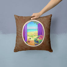 Load image into Gallery viewer, Pug Let's go Outside Throw Pillow - 14x14 Decorative Pillow – Art for Your Home &amp; Patio 7261PW1414
