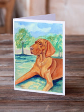 Load image into Gallery viewer, Vizsla  Greeting Cards -  Blank Note Cards – 8-Pack of Artist-Designed Cards with Envelopes
