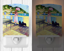 Load image into Gallery viewer, Lady with her Schipperke Ceramic Night Light 7267CNL