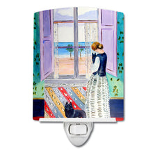 Load image into Gallery viewer, Lady with her Schipperke Ceramic Night Light 7268CNL