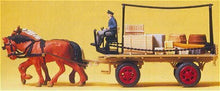 Load image into Gallery viewer, Preiser 30434 HO Scale Horse-Drawn Wagon -- Flatbed Wagon