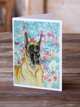 Load image into Gallery viewer, Fawn Great Dane  Greeting Cards -  Blank Note Cards – 8-Pack of Artist-Designed Cards with Envelopes