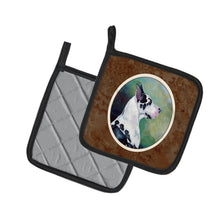 Load image into Gallery viewer, Harlequin Great Dane Pot Holders - Set of 2 Decorative Kitchen Helpers | Made in the USA 7278PTHD