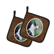 Load image into Gallery viewer, Harlequin Great Dane Pot Holders - Set of 2 Decorative Kitchen Helpers | Made in the USA 7278PTHD