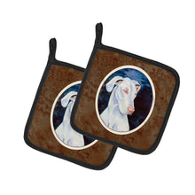 Load image into Gallery viewer, White Great Dane Pot Holders - Set of 2 Decorative Kitchen Helpers | Made in the USA 7279PTHD