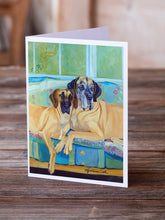 Load image into Gallery viewer, Great Dane  Greeting Cards -  Blank Note Cards – 8-Pack of Artist-Designed Cards with Envelopes