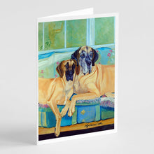 Load image into Gallery viewer, Great Dane  Greeting Cards -  Blank Note Cards – 8-Pack of Artist-Designed Cards with Envelopes