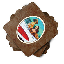 Load image into Gallery viewer, Great Dane with Mona Lisa Foam Coaster  7282FC