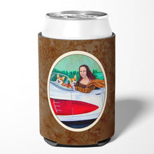 Load image into Gallery viewer, Mona Lisa with  Corgi Can or Bottle Hugger 7284CC
