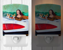 Load image into Gallery viewer, Mona Lisa with  Corgi Ceramic Night Light 7284CNL