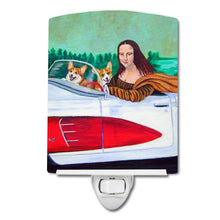 Load image into Gallery viewer, Mona Lisa with  Corgi Ceramic Night Light 7284CNL