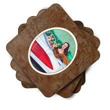 Load image into Gallery viewer, Mona Lisa with  Corgi Foam Coaster  7284FC