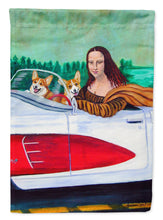 Load image into Gallery viewer, Mona Lisa with  Corgi Garden Flag – Decorative Outdoor Yard Flag