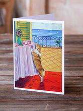 Load image into Gallery viewer, Corgi  Greeting Cards -  Blank Note Cards – 8-Pack of Artist-Designed Cards with Envelopes