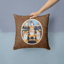 Load image into Gallery viewer, Go Team Corgi Pembroke Throw Pillow - 14x14 Decorative Pillow – Art for Your Home &amp; Patio 7286PW1414