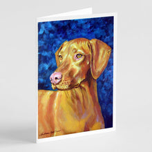 Load image into Gallery viewer, Vizsla Greeting Cards -  Blank Note Cards – 8-Pack of Artist-Designed Cards with Envelopes