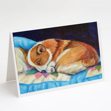 Load image into Gallery viewer, Corgi Greeting Cards -  Blank Note Cards – 8-Pack of Artist-Designed Cards with Envelopes