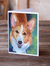Load image into Gallery viewer, Corgi Norton Greeting Cards -  Blank Note Cards – 8-Pack of Artist-Designed Cards with Envelopes