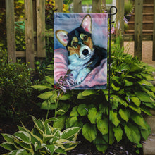 Load image into Gallery viewer, Corgi Puppy with pink blanket Garden Flag – Decorative Outdoor Yard Flag 7301GF