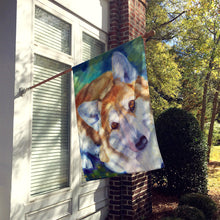 Load image into Gallery viewer, Corgi Mini Daises Flag Canvas House Size 7302CHF
