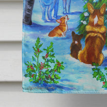 Load image into Gallery viewer, Corgi Christmas Peace Flag Canvas House Size 7304CHF