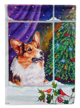 Load image into Gallery viewer, Corgi Christmas Window Flag Canvas House Size 7305CHF