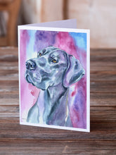 Load image into Gallery viewer, Great Dane Blue Mood Greeting Cards -  Blank Note Cards – 8-Pack of Artist-Designed Cards with Envelopes