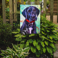 Load image into Gallery viewer, Great Dane Natural Ears Black Pup Garden Flag – Decorative Outdoor Yard Flag 7312GF