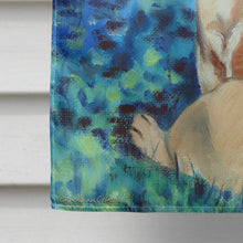Load image into Gallery viewer, Fawn French Bulldog in Flowers Flag Canvas House Size 7313CHF