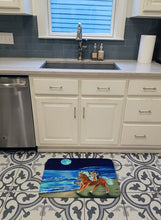 Load image into Gallery viewer, Corgi Beach Ride on Horse Machine Washable Memory Foam Mat 7318RUG
