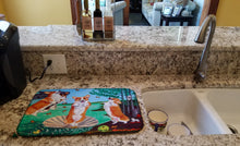 Load image into Gallery viewer, Corgi Birth of Venus Dish Drying Mat – Absorbent, Artistic Kitchen Essentials 7319DDM