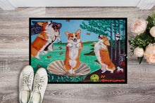 Load image into Gallery viewer, Corgi Birth of Venus Doormat - 24x36 Decorative Floor Mat – Indoor/Outdoor Rug