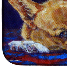 Load image into Gallery viewer, Corgi Blue Lonesome Dish Drying Mat – Absorbent, Artistic Kitchen Essentials 7320DDM