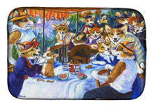 Load image into Gallery viewer, Corgi Boating Party Dish Drying Mat – Absorbent, Artistic Kitchen Essentials 7321DDM