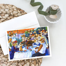 Load image into Gallery viewer, Corgi Boating Party Greeting Cards -  Blank Note Cards – 8-Pack of Artist-Designed Cards with Envelopes