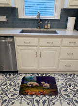 Load image into Gallery viewer, Corgi Chaos in the barn with sheep Machine Washable Memory Foam Mat 7322RUG