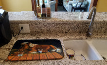 Load image into Gallery viewer, Corgi Snuggles the pony Dish Drying Mat – Absorbent, Artistic Kitchen Essentials 7323DDM