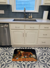 Load image into Gallery viewer, Corgi Snuggles the pony Machine Washable Memory Foam Mat 7323RUG