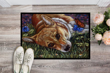 Load image into Gallery viewer, Corgi Pastel Butterfly Doormat - 24x36 Decorative Floor Mat – Indoor/Outdoor Rug