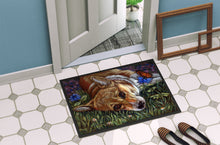 Load image into Gallery viewer, Corgi Pastel Butterfly Doormat - 24x36 Decorative Floor Mat – Indoor/Outdoor Rug