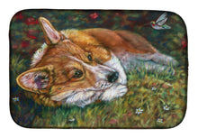 Load image into Gallery viewer, Corgi Pastel Hummingbird Dish Drying Mat – Absorbent, Artistic Kitchen Essentials 7326DDM