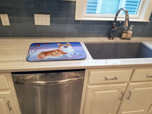 Load image into Gallery viewer, Corgi Snow Cardinal Dish Drying Mat – Absorbent, Artistic Kitchen Essentials 7328DDM