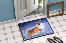 Load image into Gallery viewer, Corgi Snow Cardinal Doormat - 24x36 Decorative Floor Mat – Indoor/Outdoor Rug