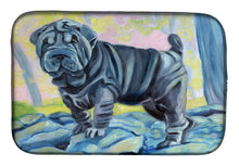 Load image into Gallery viewer, Blue Shar Pei Dish Drying Mat – Absorbent, Artistic Kitchen Essentials 7333DDM