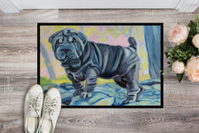 Load image into Gallery viewer, Blue Shar Pei Doormat - 18x27 Decorative Floor Mat – Indoor/Outdoor Rug with Artistic Flair 7333MAT