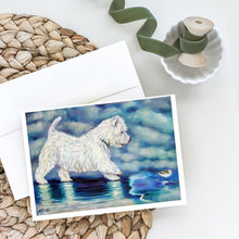 Load image into Gallery viewer, Misty Westie Greeting Cards -  Blank Note Cards – 8-Pack of Artist-Designed Cards with Envelopes