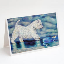 Load image into Gallery viewer, Misty Westie Greeting Cards -  Blank Note Cards – 8-Pack of Artist-Designed Cards with Envelopes