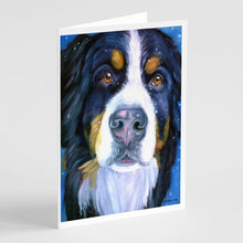 Load image into Gallery viewer, Luca the Bernese Mountain Dog Greeting Cards -  Blank Note Cards – 8-Pack of Artist-Designed Cards with Envelopes