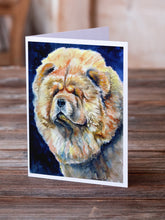 Load image into Gallery viewer, Chow Chow Greeting Cards -  Blank Note Cards – 8-Pack of Artist-Designed Cards with Envelopes